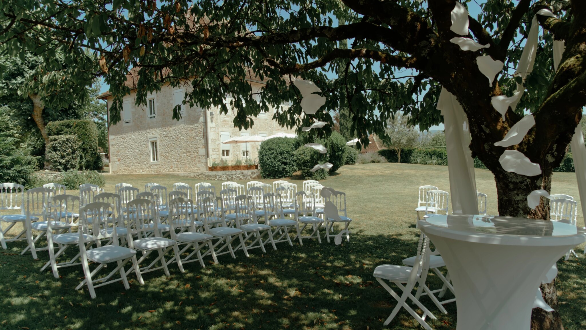 Plan des rangés de chaises pour la réception du mariage