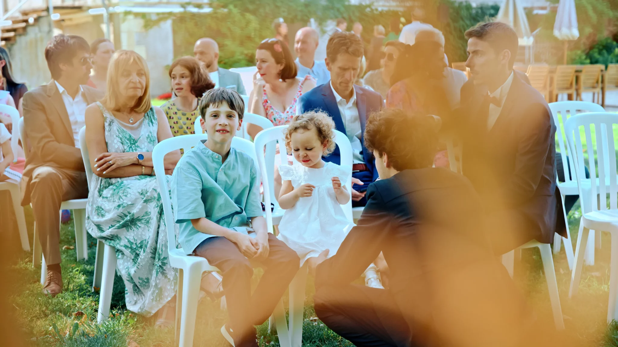 Photo de la réception du mariage en extérieur